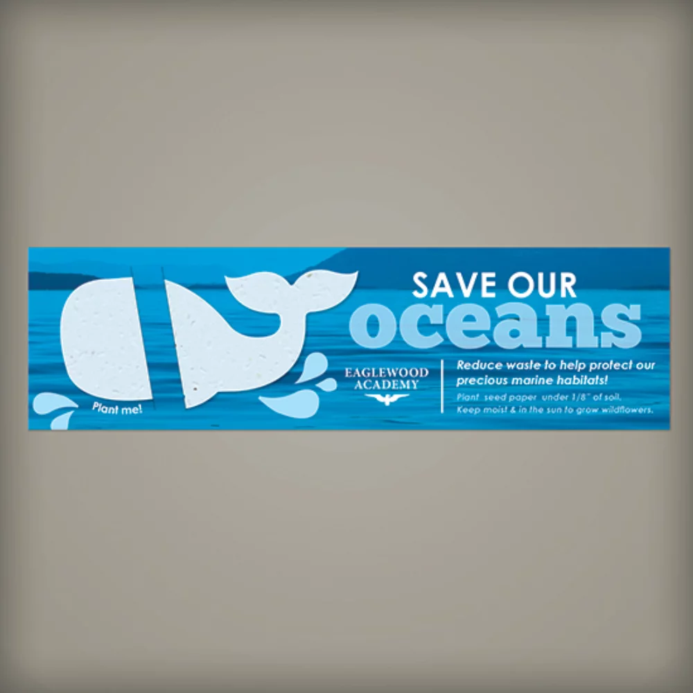 Large Eco Bookmark with Slot, 2-Sided