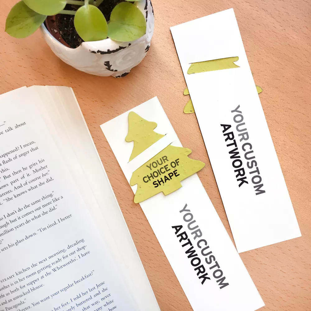 Large Eco Bookmark with Slot, 2-Sided