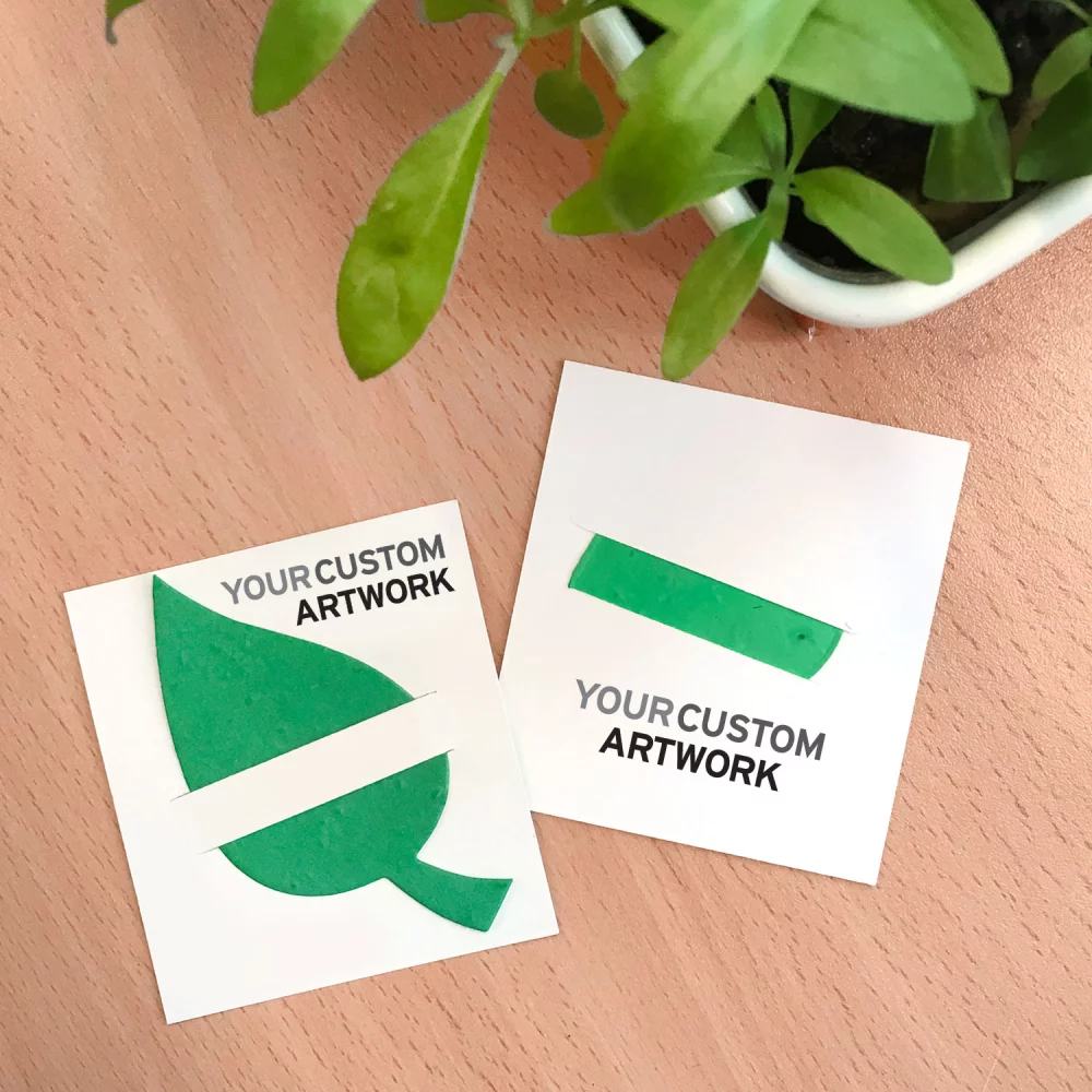 Mini Slot Cards With Plantable Shape, 2-Sided