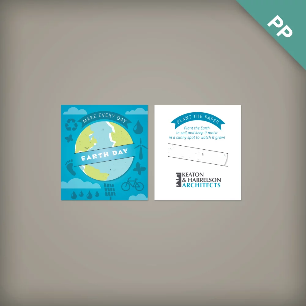 Cartes mini-fentes avec forme plantable, recto-verso