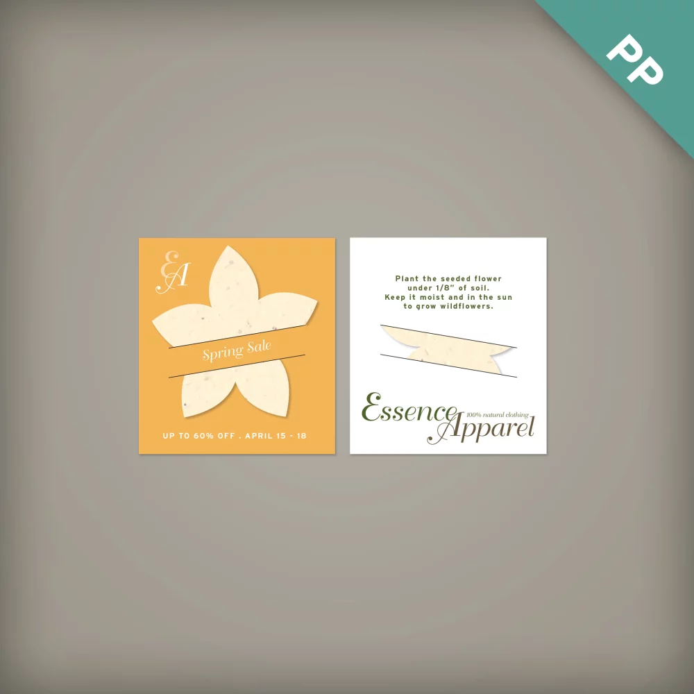 Mini Slot Cards With Plantable Shape, 2-Sided