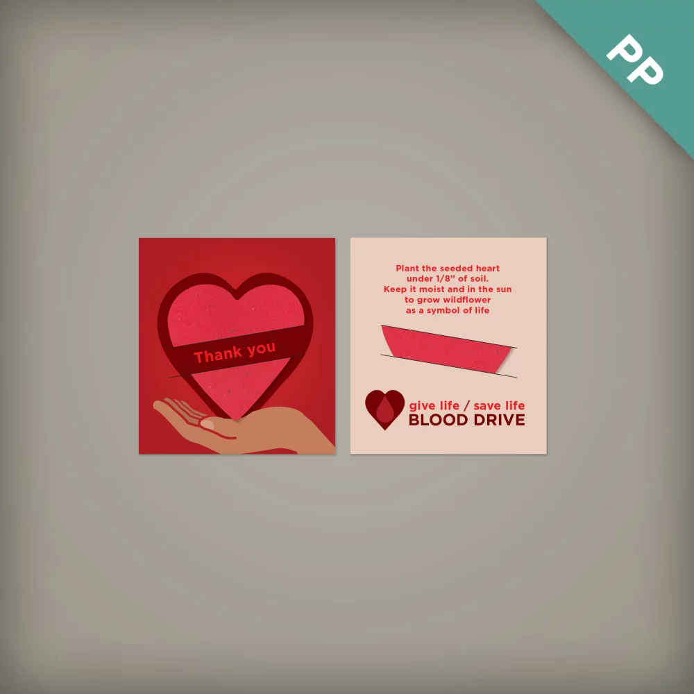 Cartes mini-fentes avec forme plantable, recto-verso