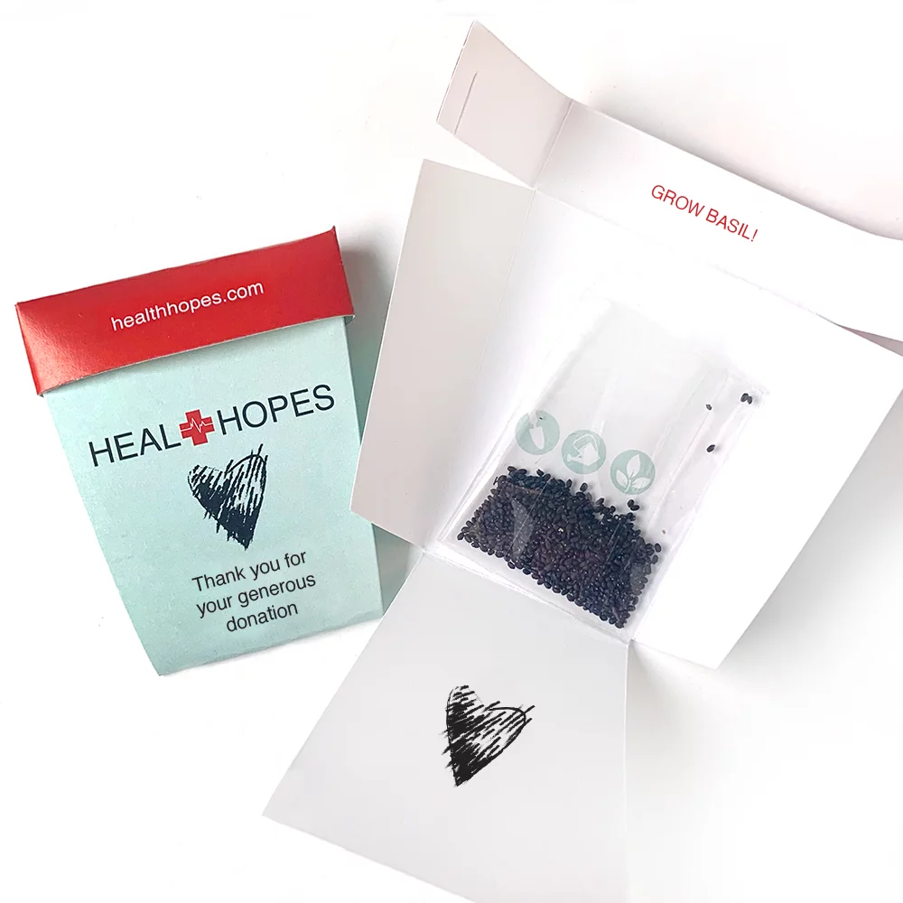 Pochettes de graines pour pots de plantes recto-verso