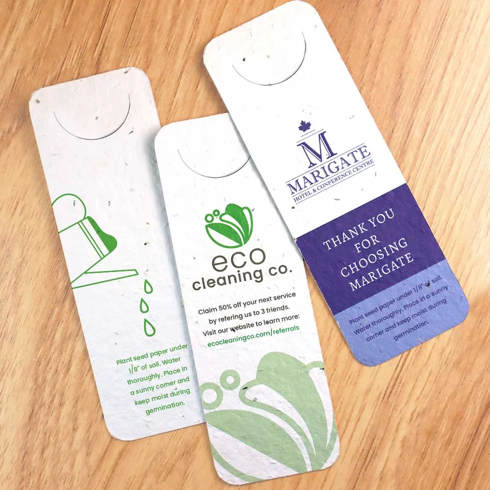 Double-Sided Seed Paper Bookmark with Page Slot