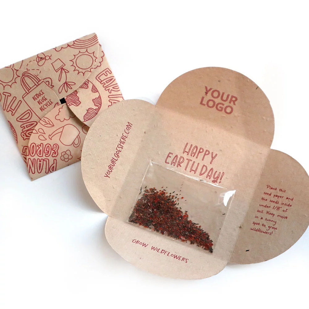 Earth Day Plantable Petal Card Seed Packet