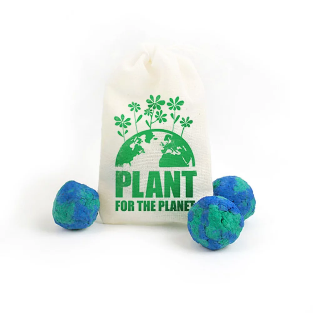 Earth Day Seed Bombs Muslin Bag 3