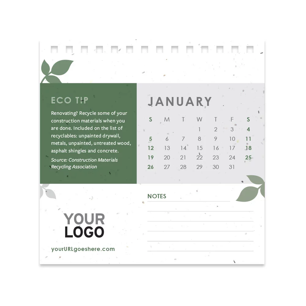 Eco Tips Premium Plantable Seed Calendar