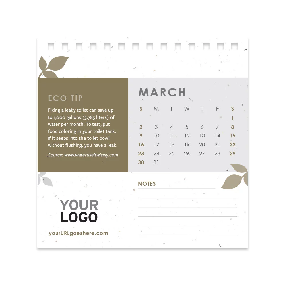 Eco Tips Premium Plantable Seed Calendar