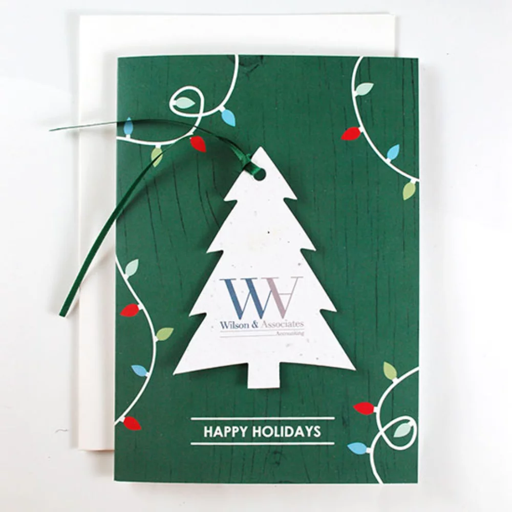 A6 - Ornament Business Holiday Cards - Festive Tree