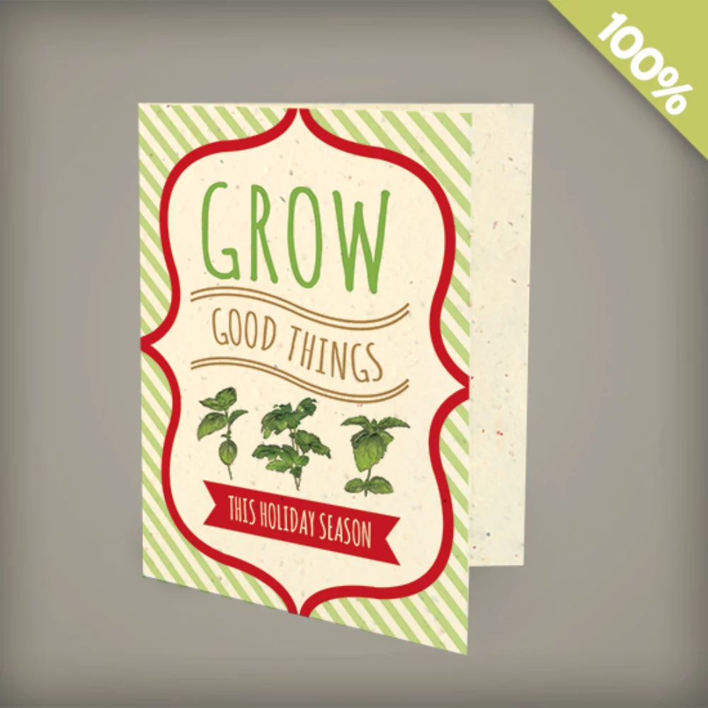 A2 - Seed Paper Personalized Holiday Cards - Grow Good Things