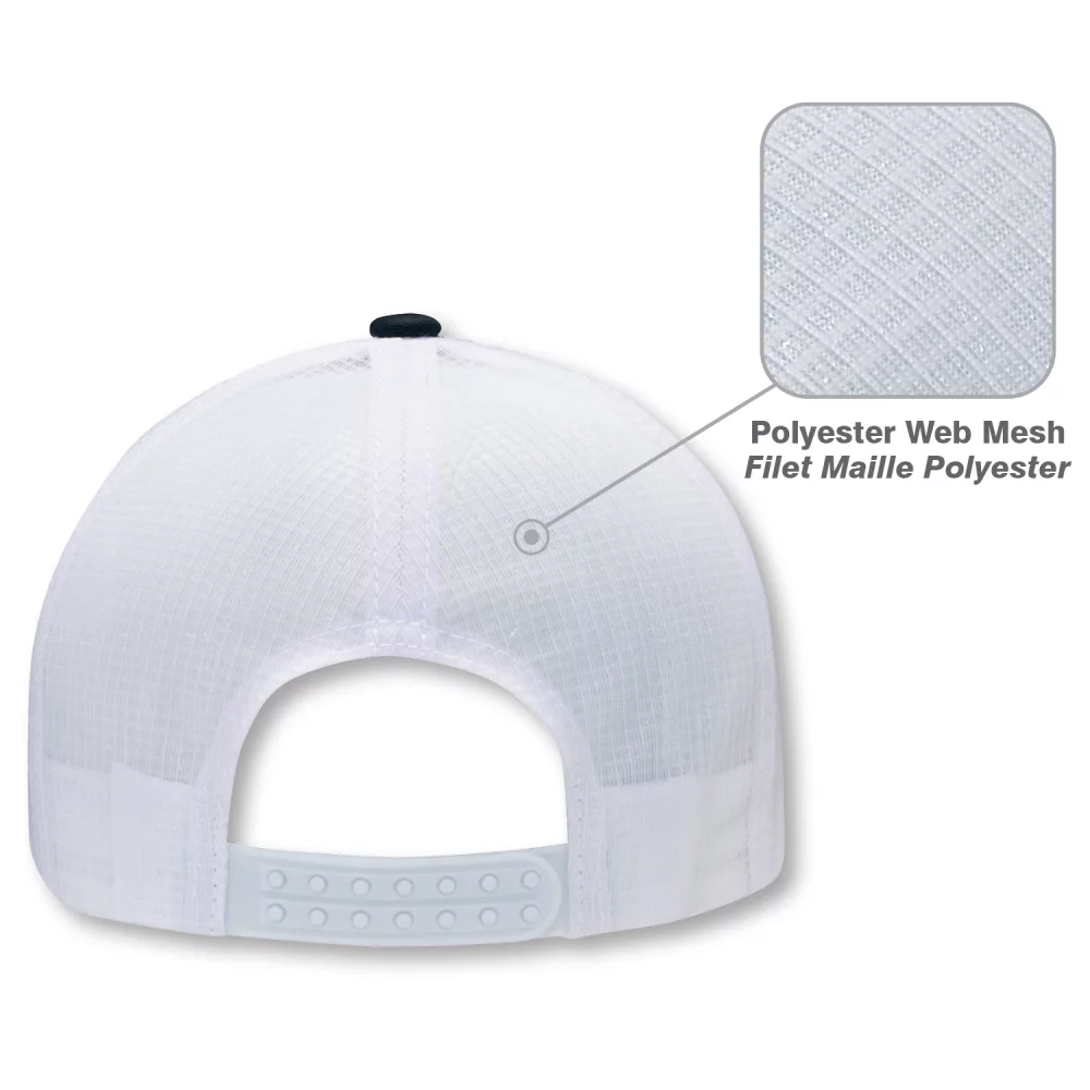 Casquette de baseball à six panneaux en maille web