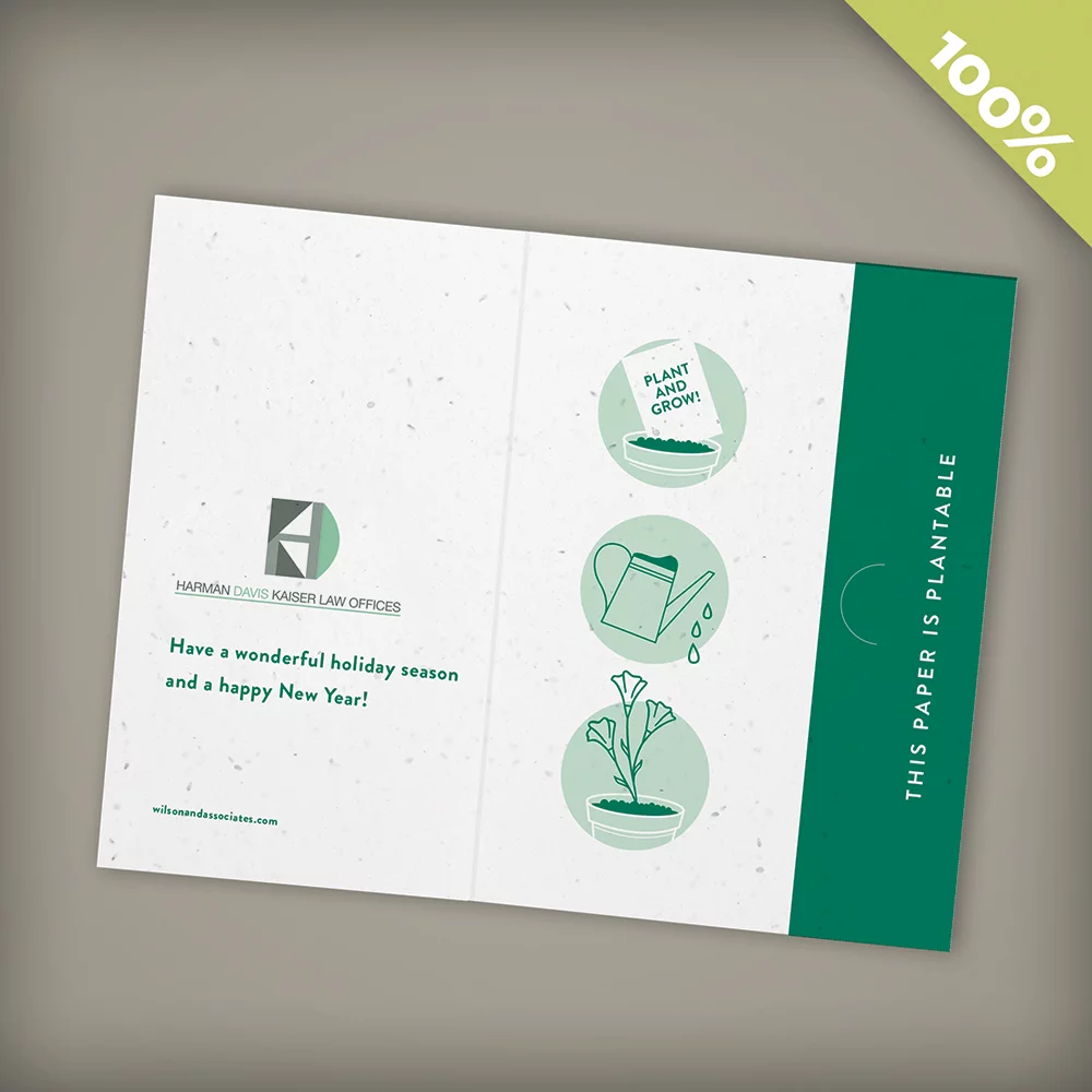 Holiday Letters Plantable Cards with Tab Closure