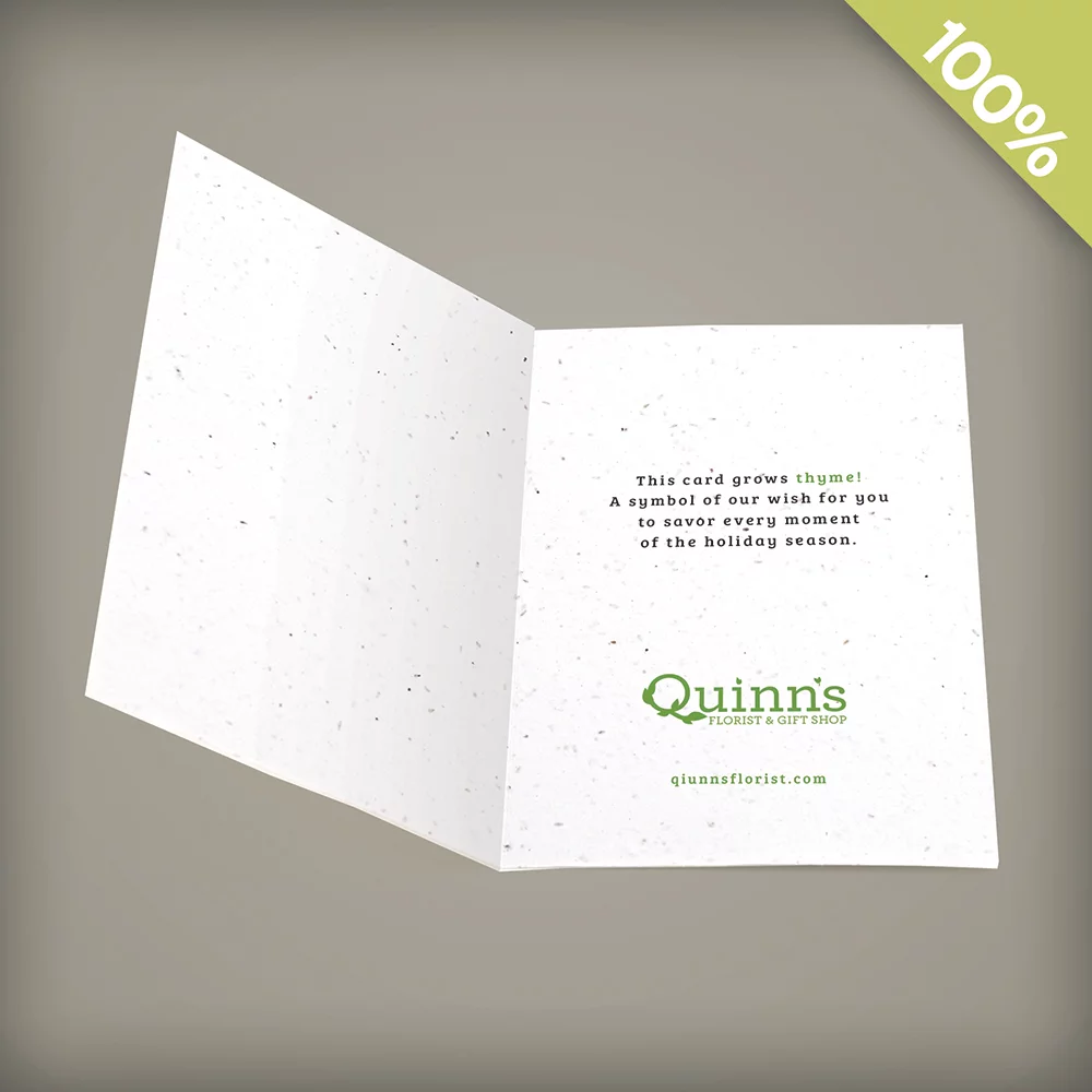 Cartes de vœux de Noël d'entreprise Thyme