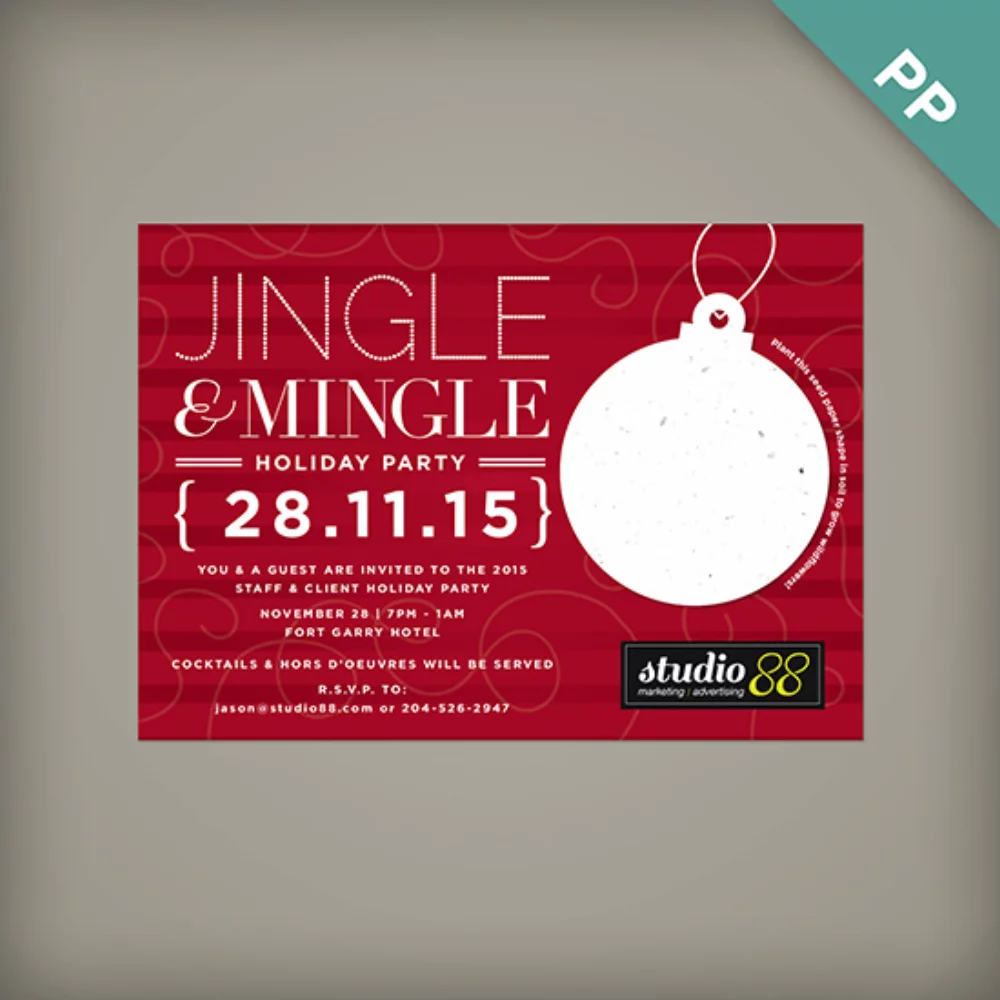Jingle & Mingle Corporate Holiday Party Invitations