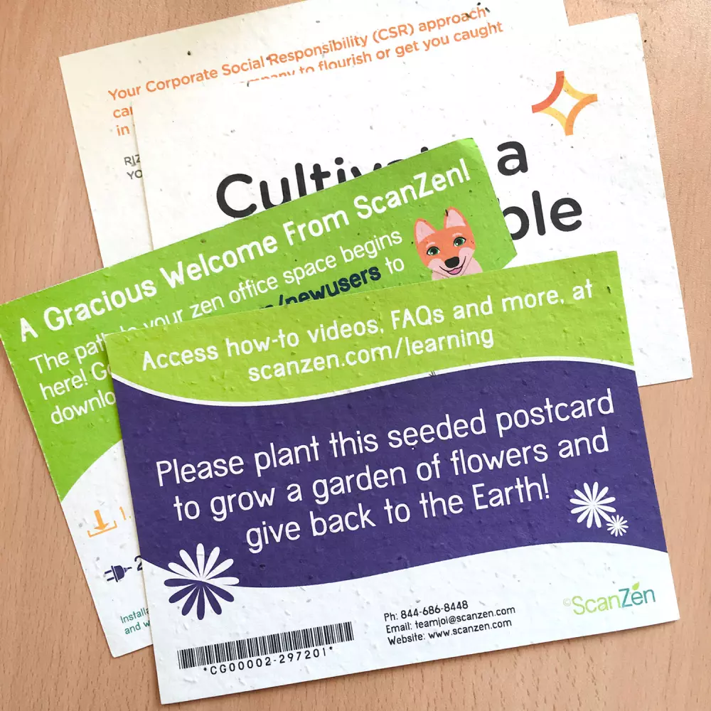 Grand panneau de carte en papier ensemencé, recto verso