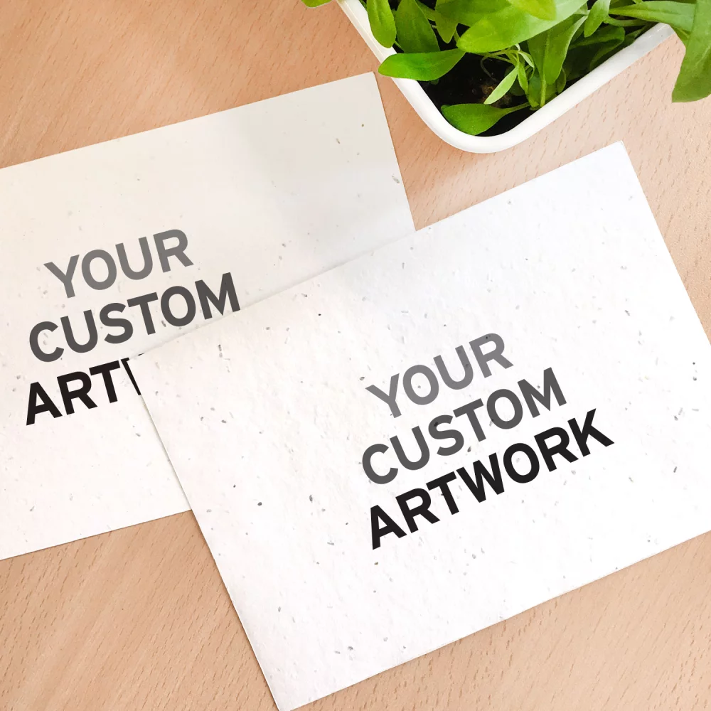 Grand panneau de carte en papier ensemencé, recto verso