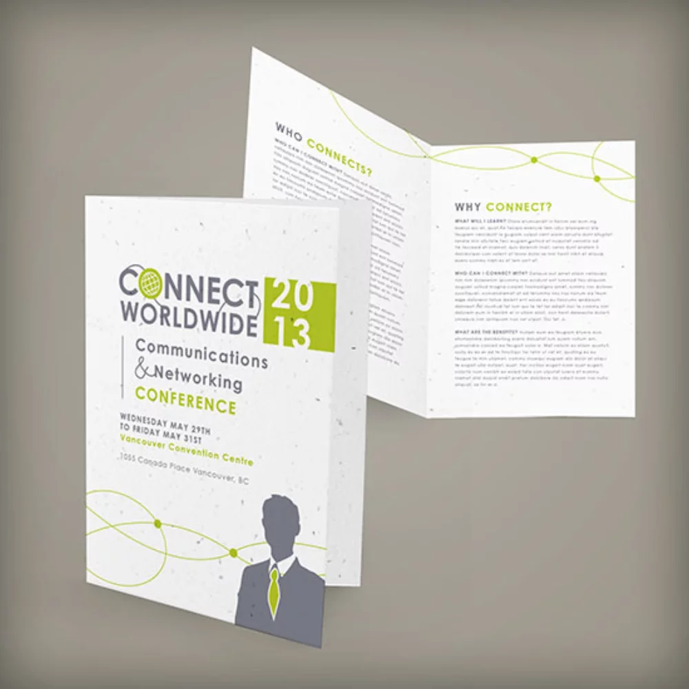 Single-Fold Seed Paper Brochure, 2-Sided