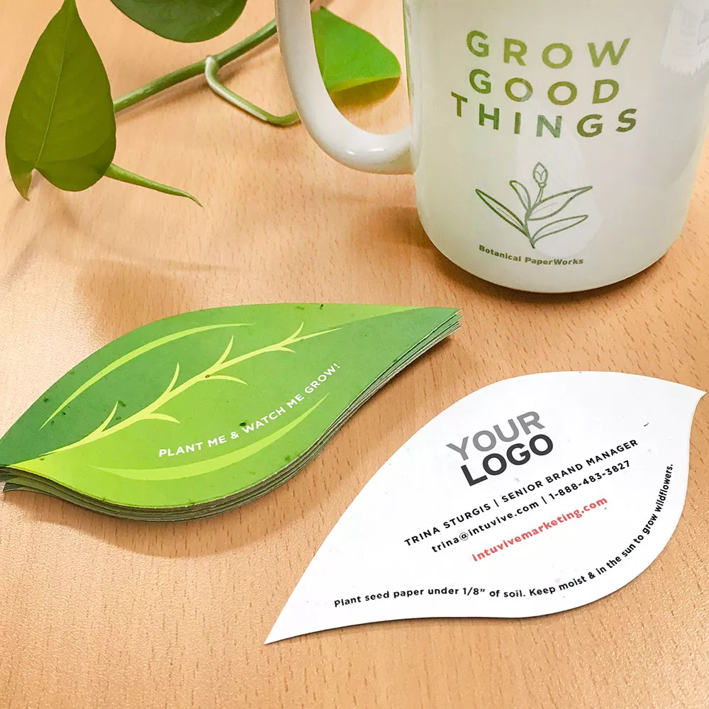 Leaf Shape Seed Paper Business Card