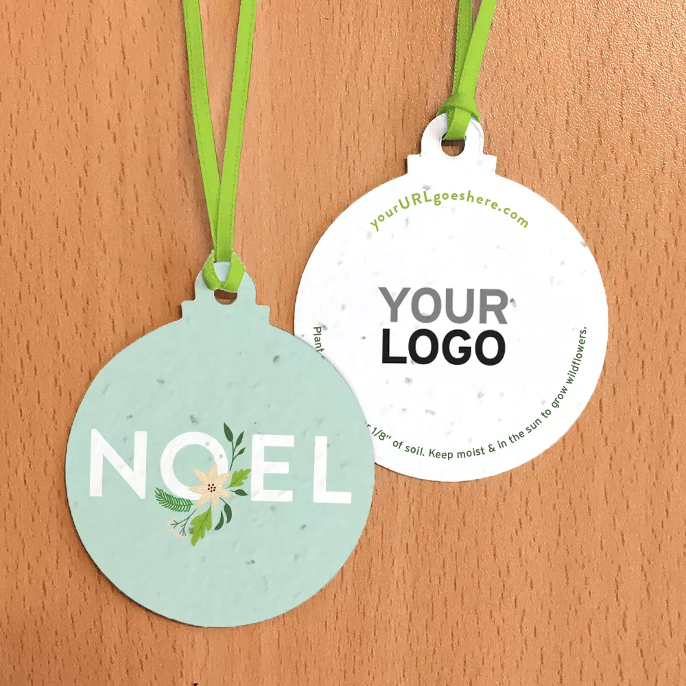 Ornements de Noël en papier en forme de boule de graines