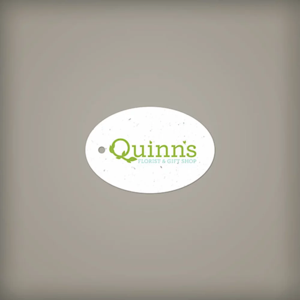 Étiquette en papier en forme d'ovale, 1 face