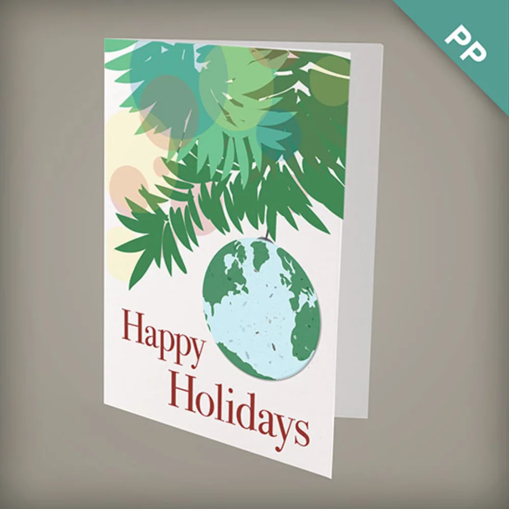 A6 - Cartes de Noël écologiques avec formes en papier ensemencé - Terre plantable