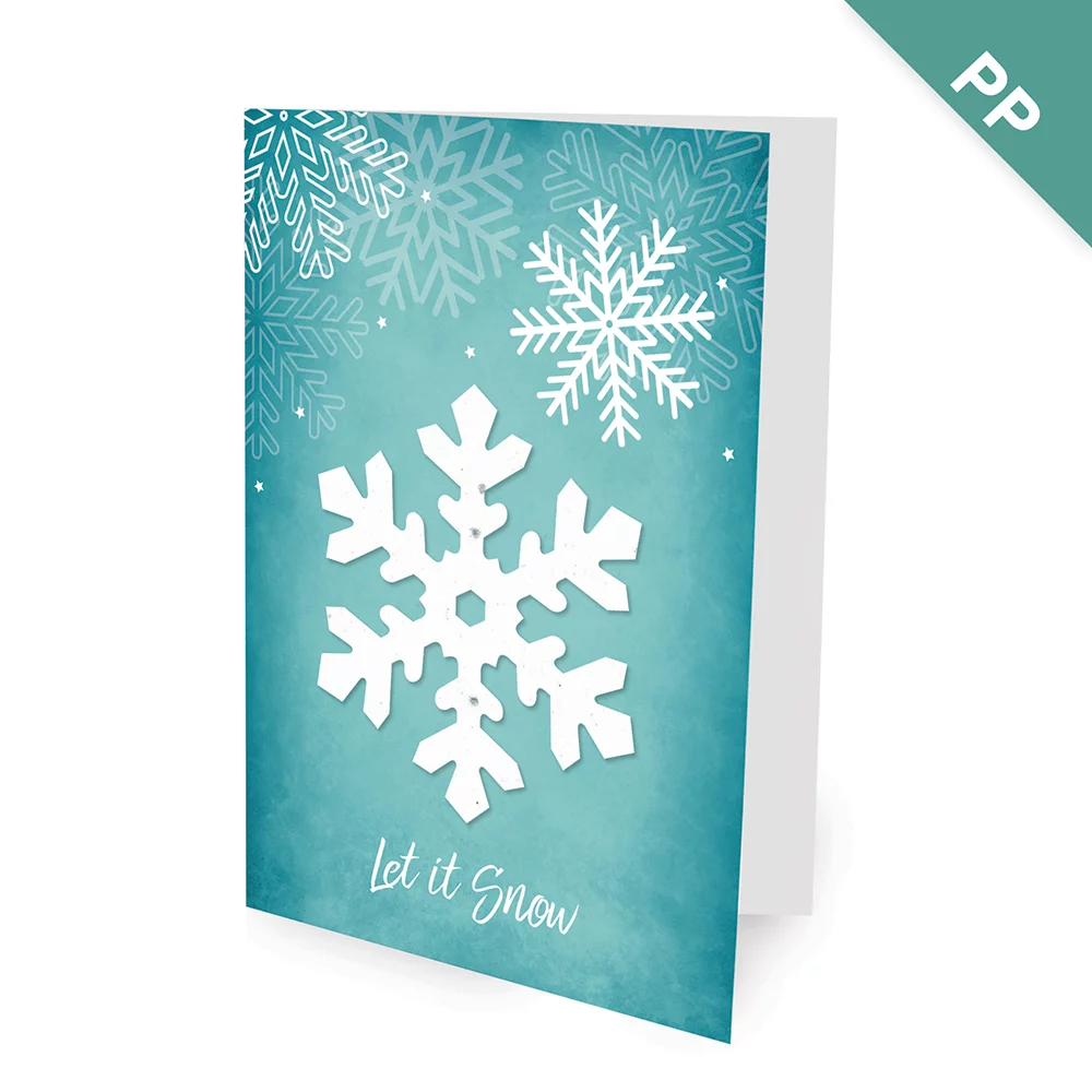 Plantable Snowflake Corporate Holiday Cards