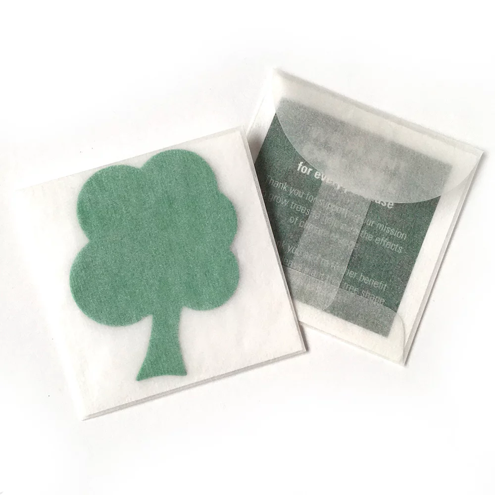 Packaged Seed Shape With Double-Sided Note