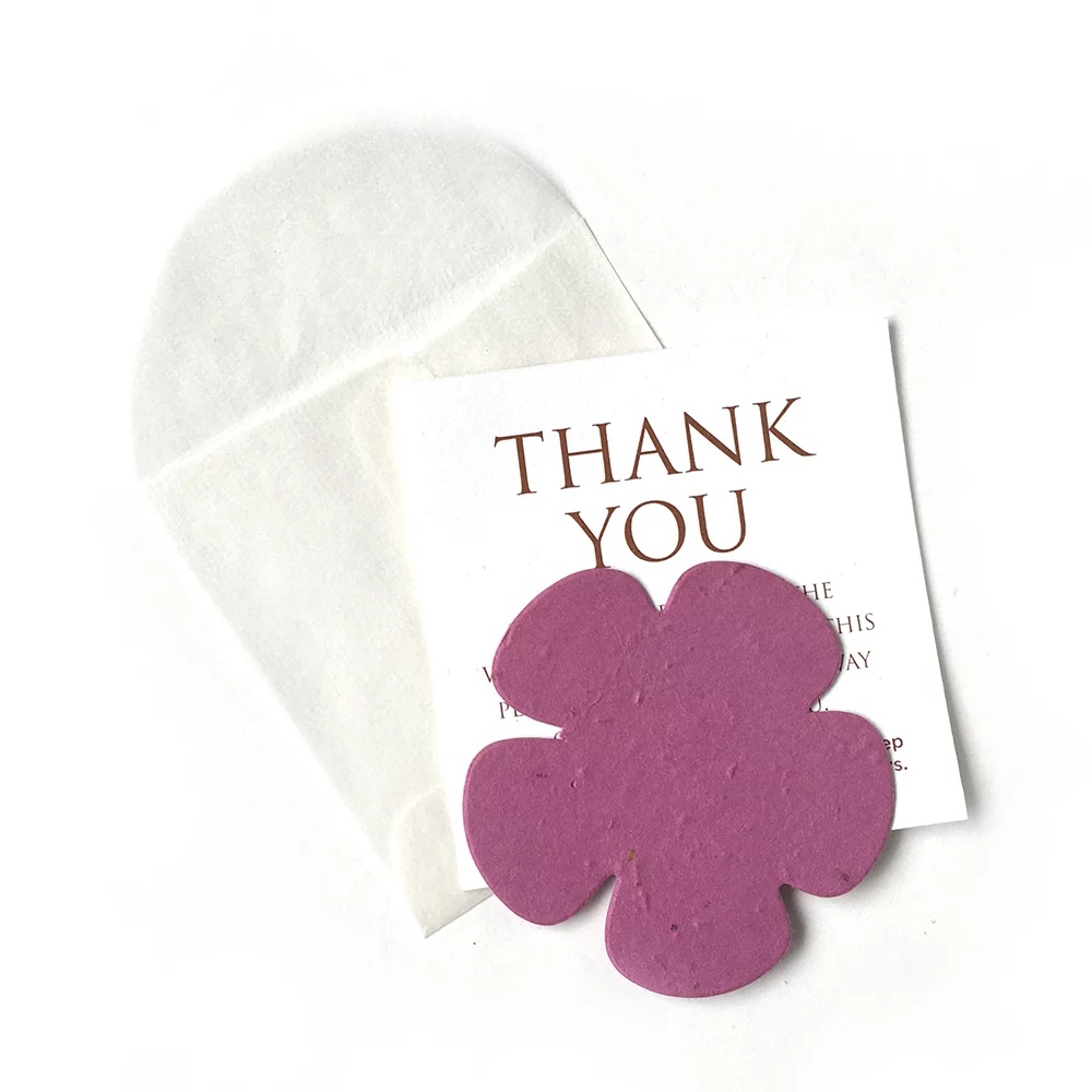 Packaged Seed Shape With Double-Sided Note