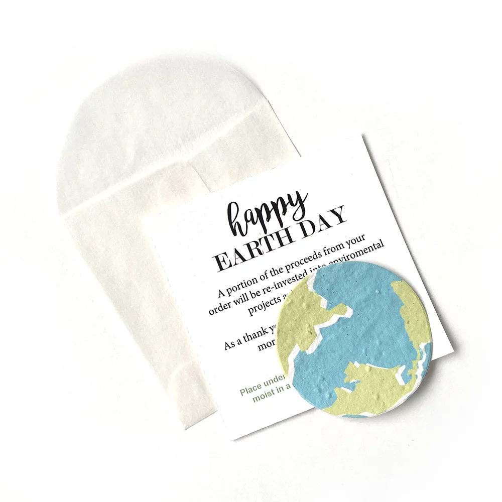 Packaged Seed Shape With Double-Sided Note