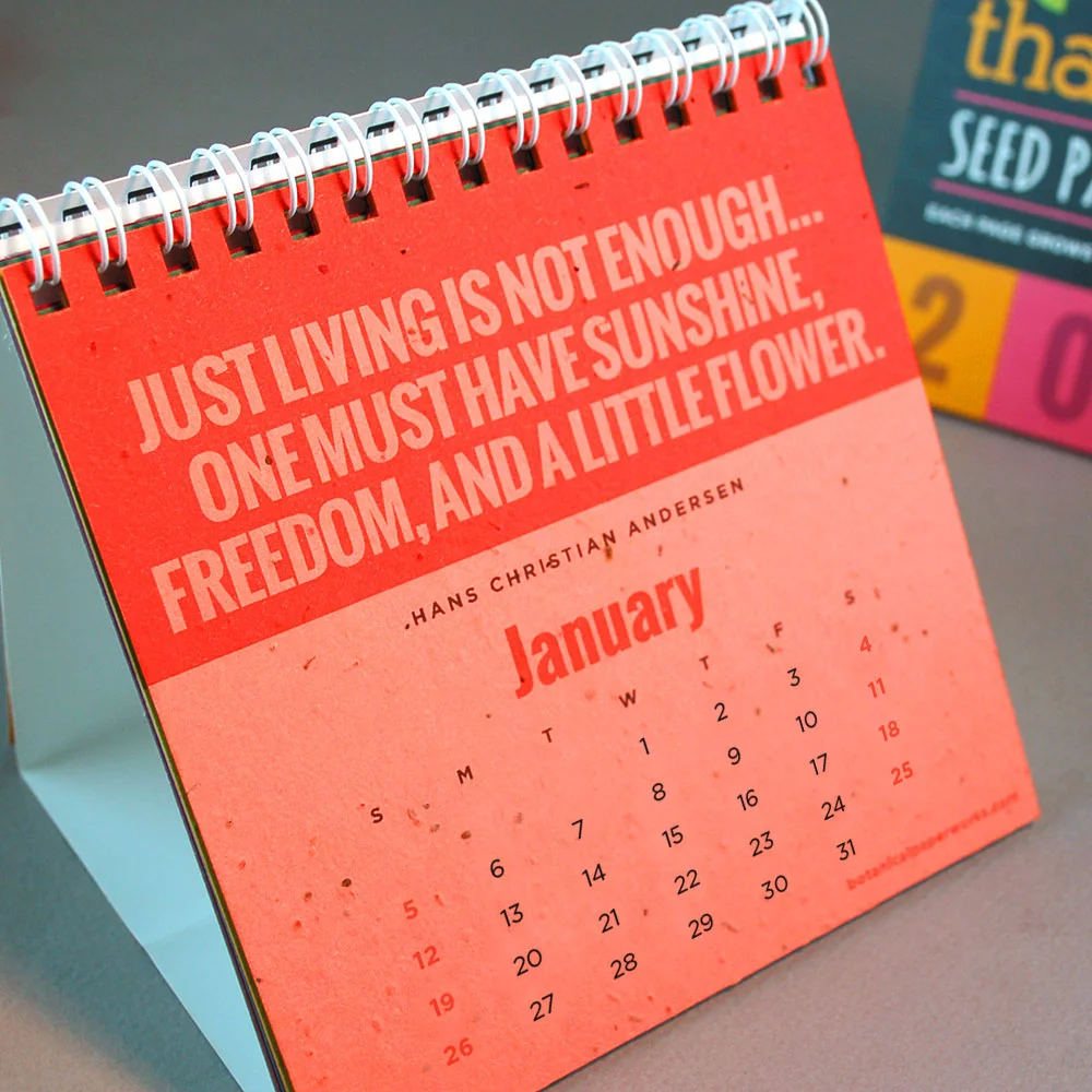Premium Plantable Eco Calendar - Quotes That Grow