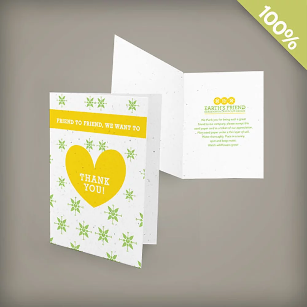 Small Seed Paper Greeting Card, 2-Sided