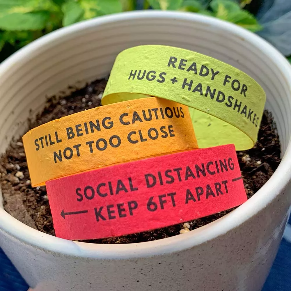Social Cues Seed Paper Wristbands Long