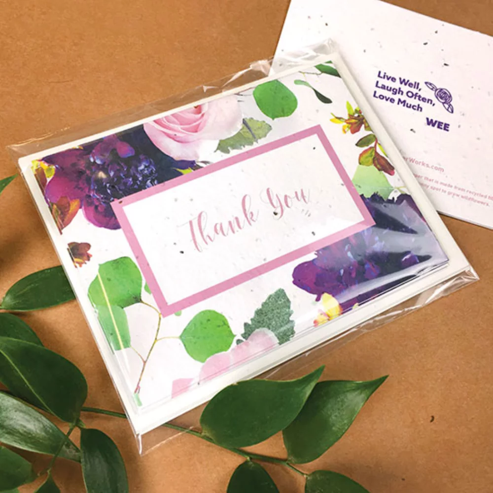 Ensemble de cartes à graines personnalisées (lot de 3 cartes recto seul)