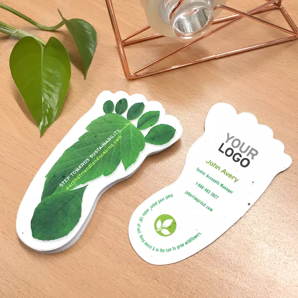 Sustainability Footprint Seed Paper Business Card