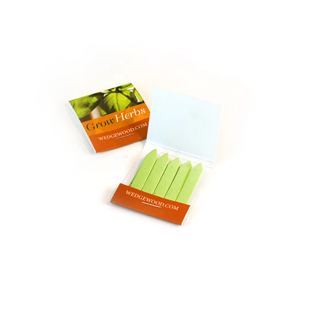 Petit carnet d'allumettes en papier ensemencé (10 allumettes) - Herbes, 1 face