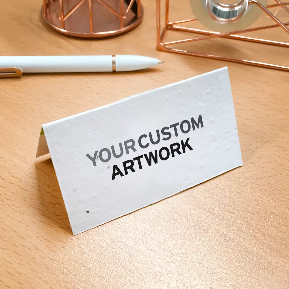 Seed Paper Folded Business Card, 1-Sided
