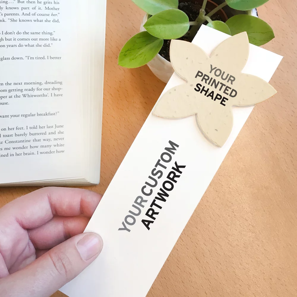 Large Eco Bookmark with Printed Shape, 1-Sided