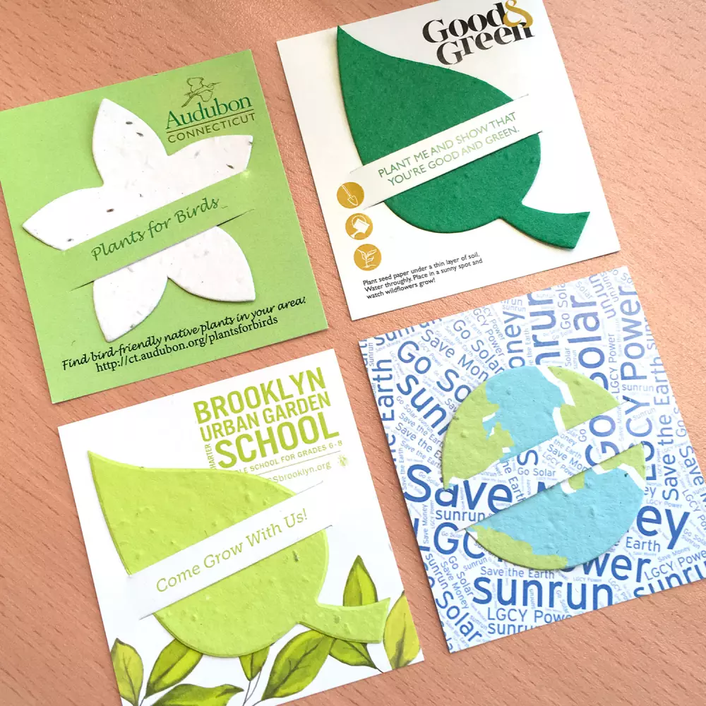 Mini Slot Cards With Plantable Shape, 1-Sided