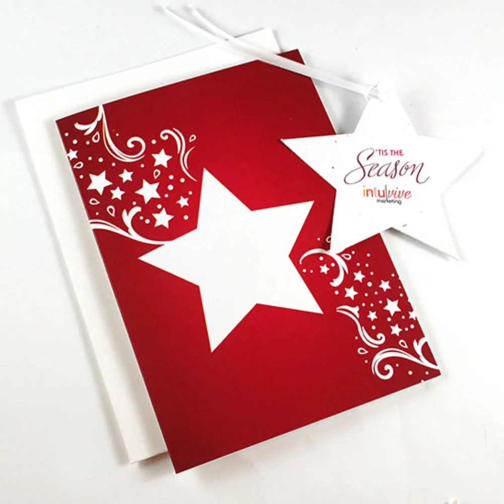 A6 - Ornament Business Holiday Cards - Season Star