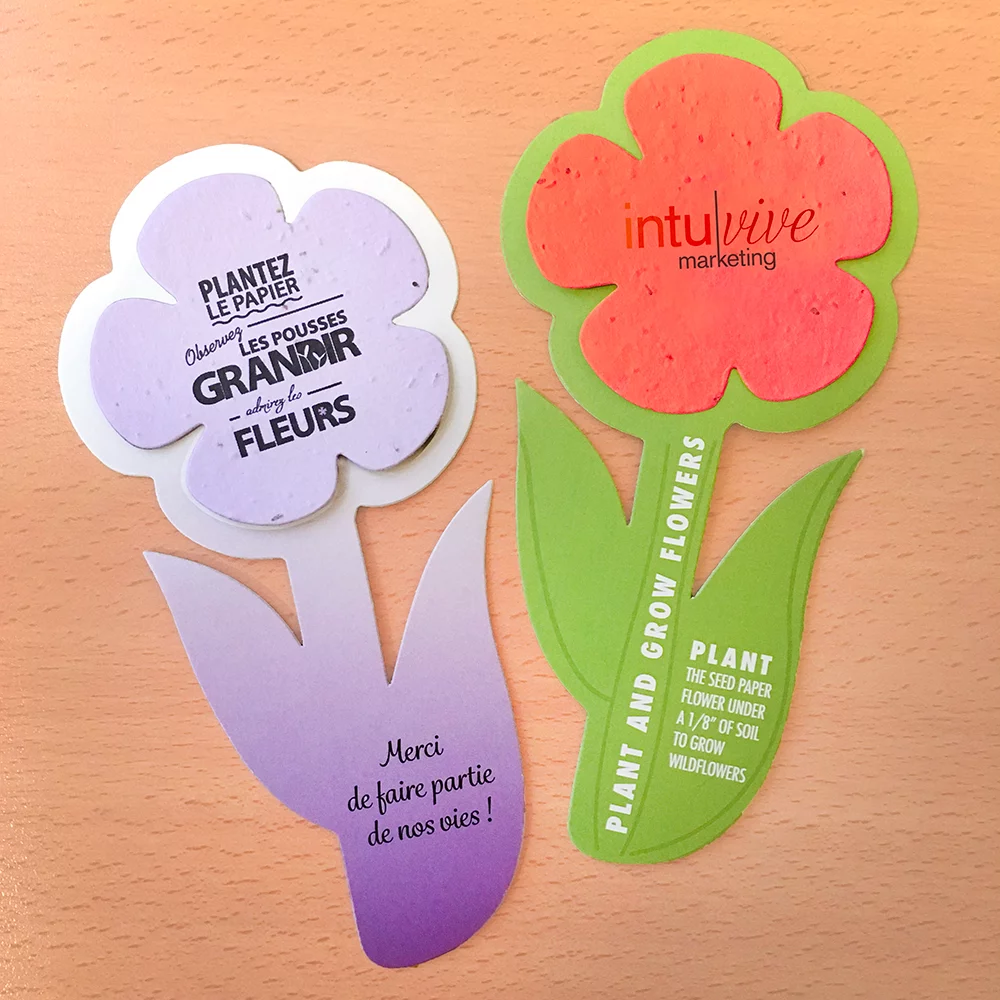 Fleur arrondie avec forme plantable, 1 face