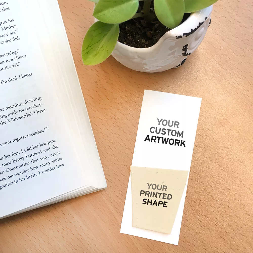 Small Eco Bookmark with Printed Shape, 1-Sided