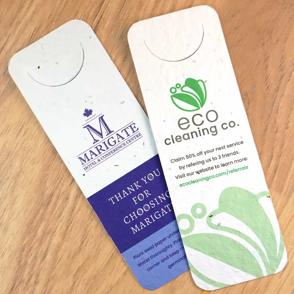 Single-Sided Seed Paper Bookmark with Page Slot