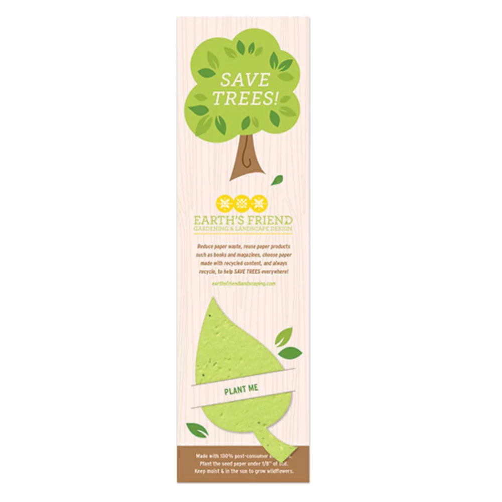 Marque-page feuille plantable pour sauver les arbres