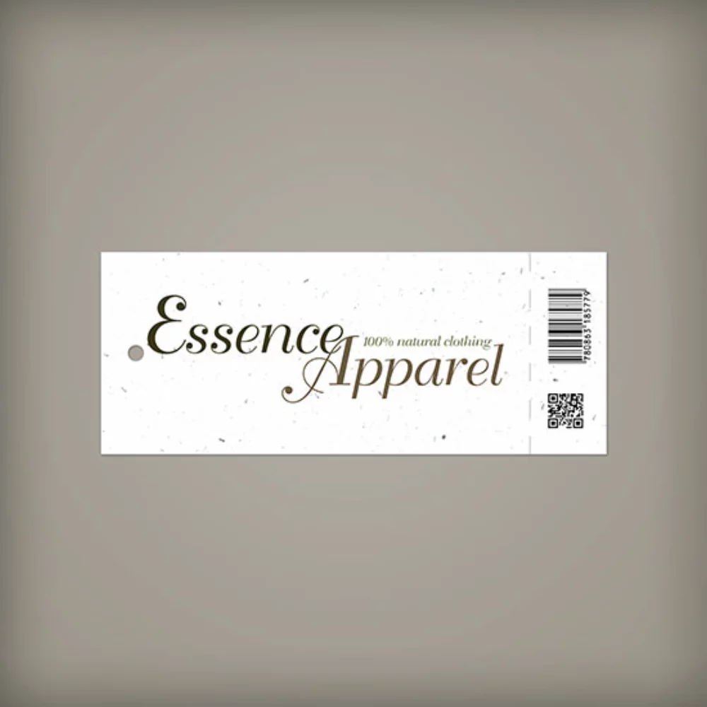 Étiquette en papier ensemencé de 2" x 5", 1 face