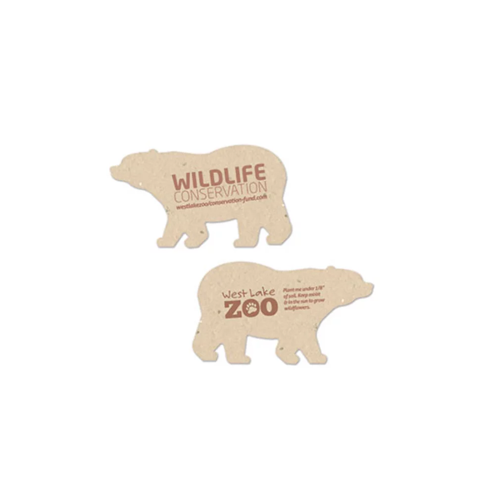 Wildlife Conservation Plantable Bear Shape, 2-Sided