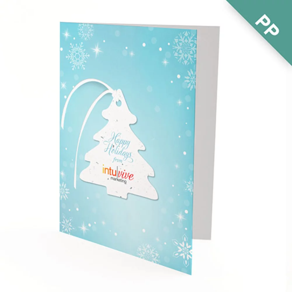 A6 - Ornament Business Holiday Cards - Winter Tree