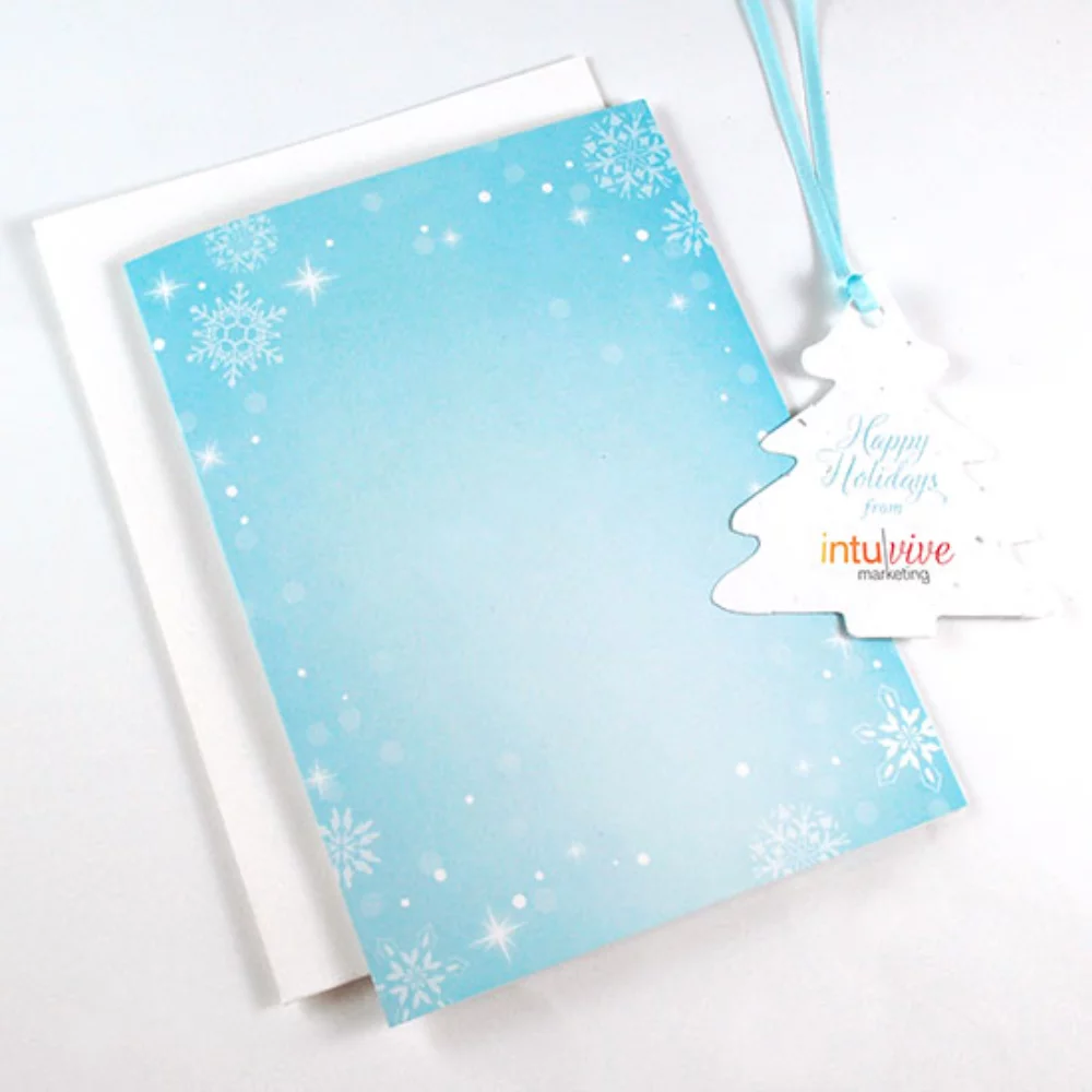 A6 - Cartes de voeux professionnelles pour les fêtes - Arbre d'hiver