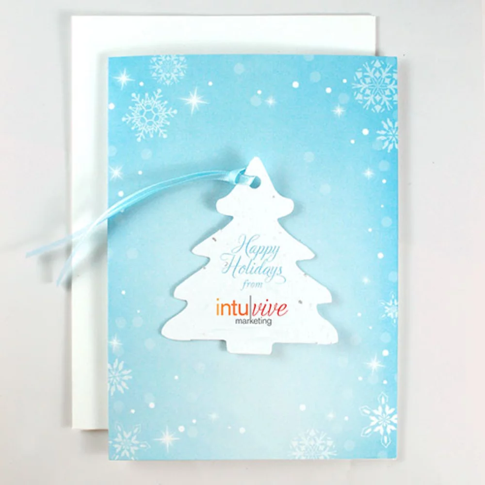 A6 - Ornament Business Holiday Cards - Winter Tree