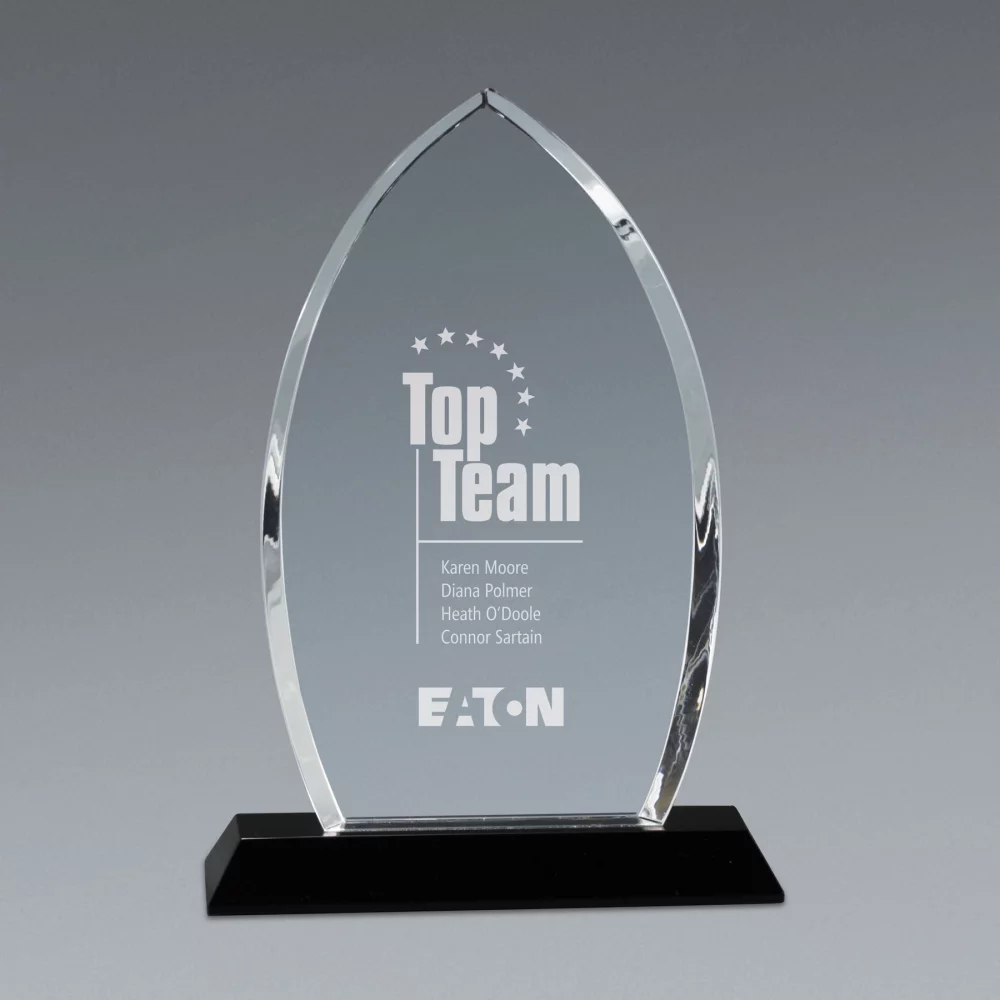 Prix du trophée en cristal flèche noire (9,5")