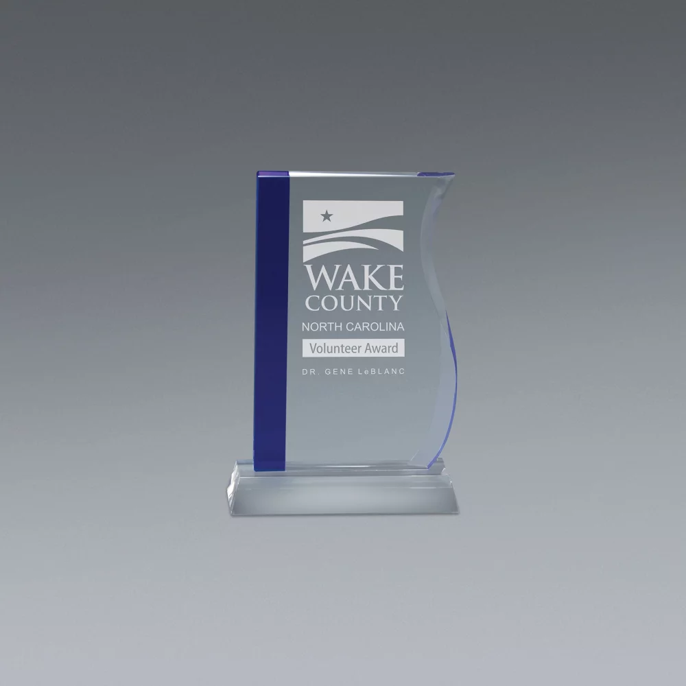 Blue Wave Small Crystal Award